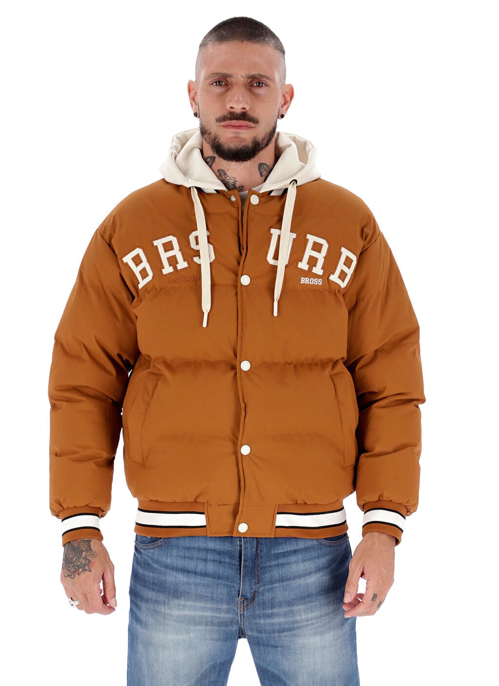 marron1-a0ac62ea03b9849aef17787734271261-1024-1024 CAMPERA BROSS UNIVERSITARIA VTE 2 - Imagen 1